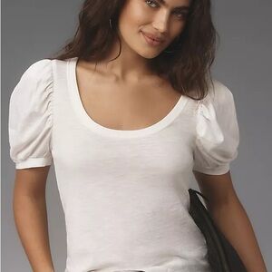 Ann Taylor White Short Sleeve Top